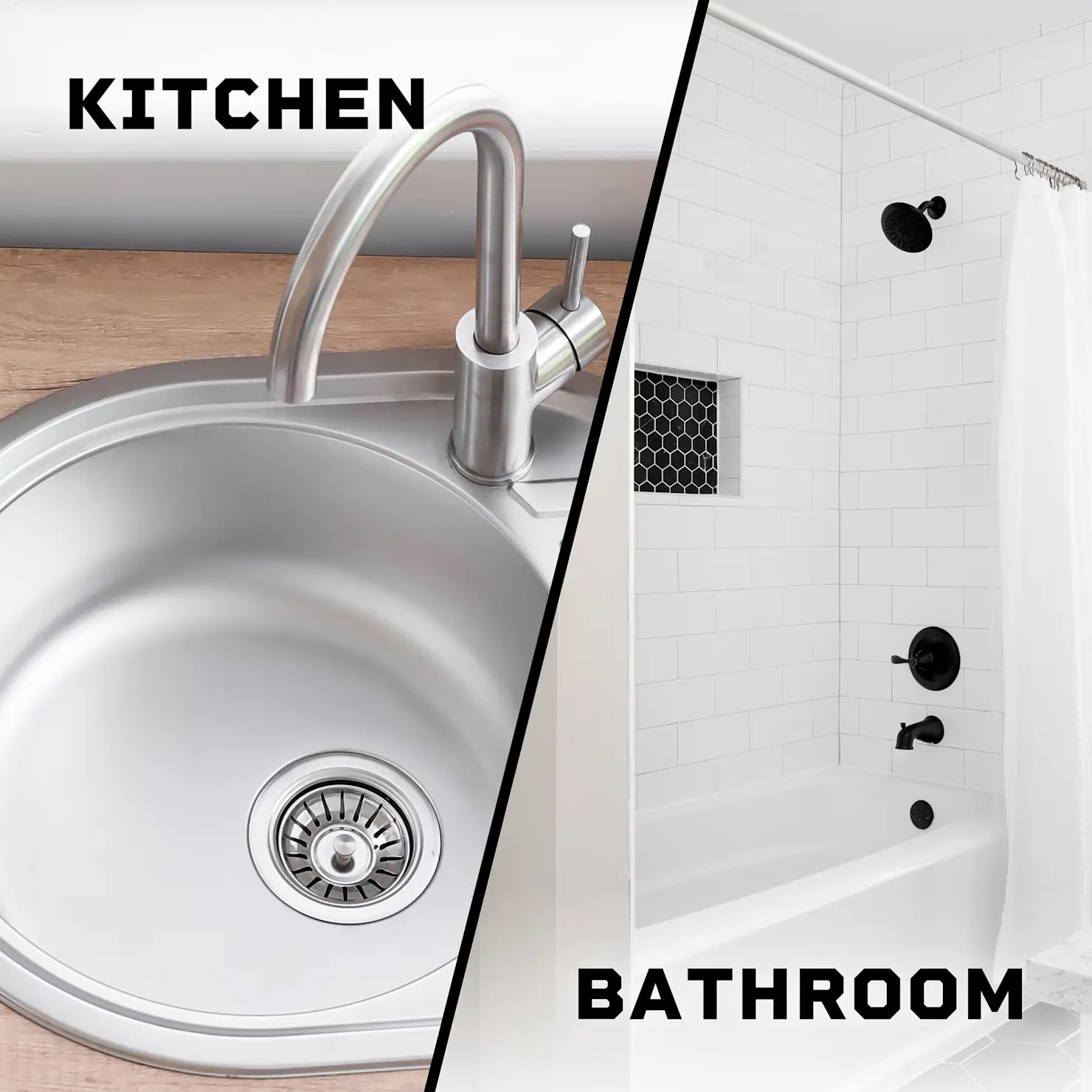 Liquid Plumr™ Pro-Strength Urgent Clog Eliminator works in the kitchen and bathroom