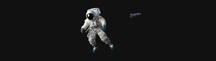 astronaut floating in space