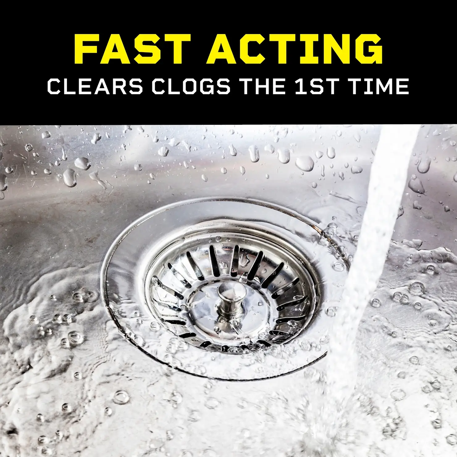 Pro-Strength Liquid Plumr™ Clog Destroyer is fast acting and clears clogs the 1st time