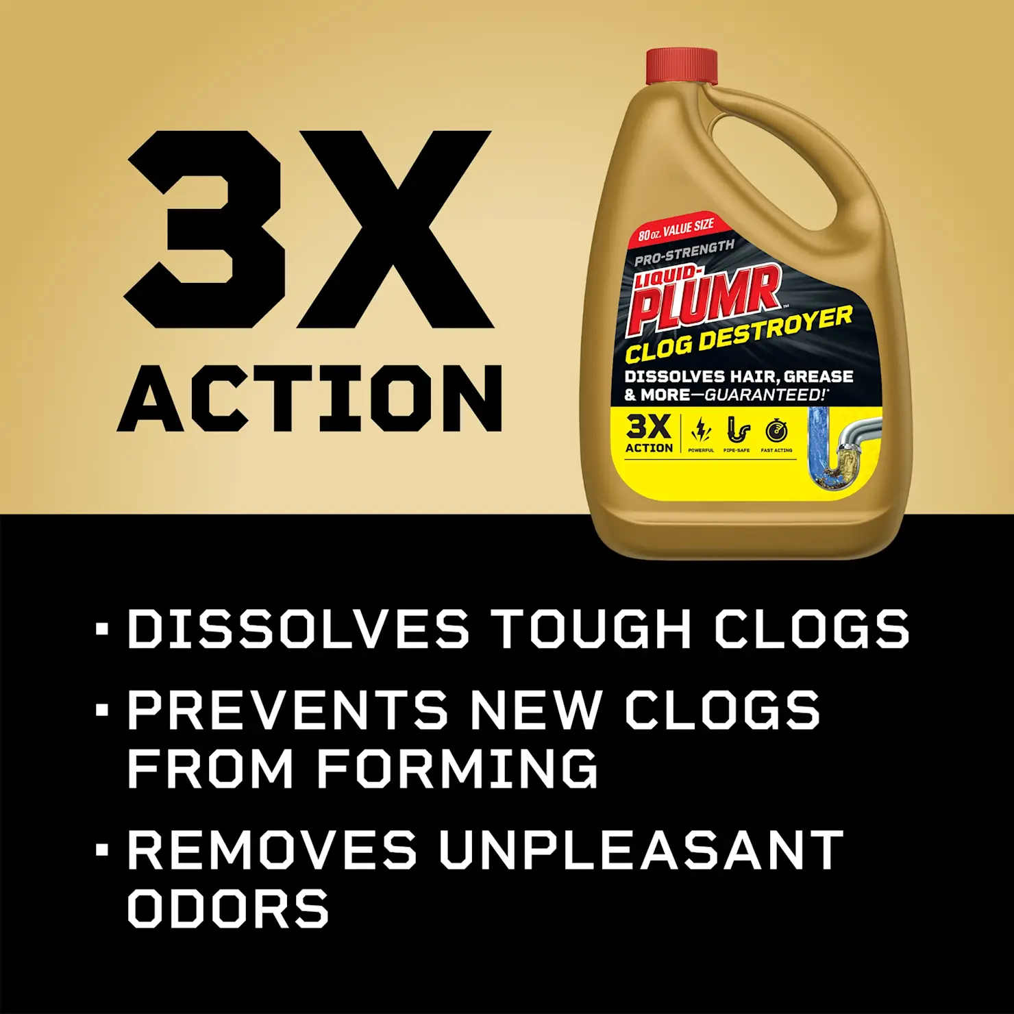 Pro-Strength Liquid Plumr™ Clog Destroyer 3x Action