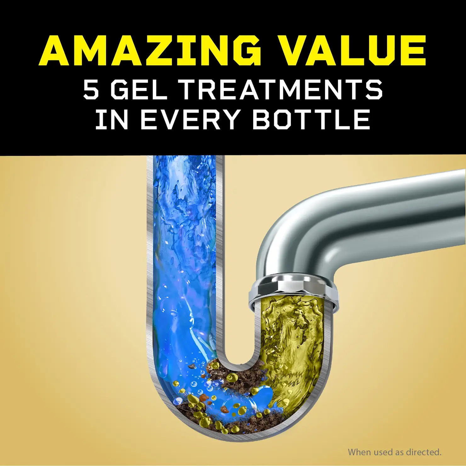 Pro-Strength Liquid Plumr™ Clog Destroyer is an amazing value with 5 gel treatments in every bottle
