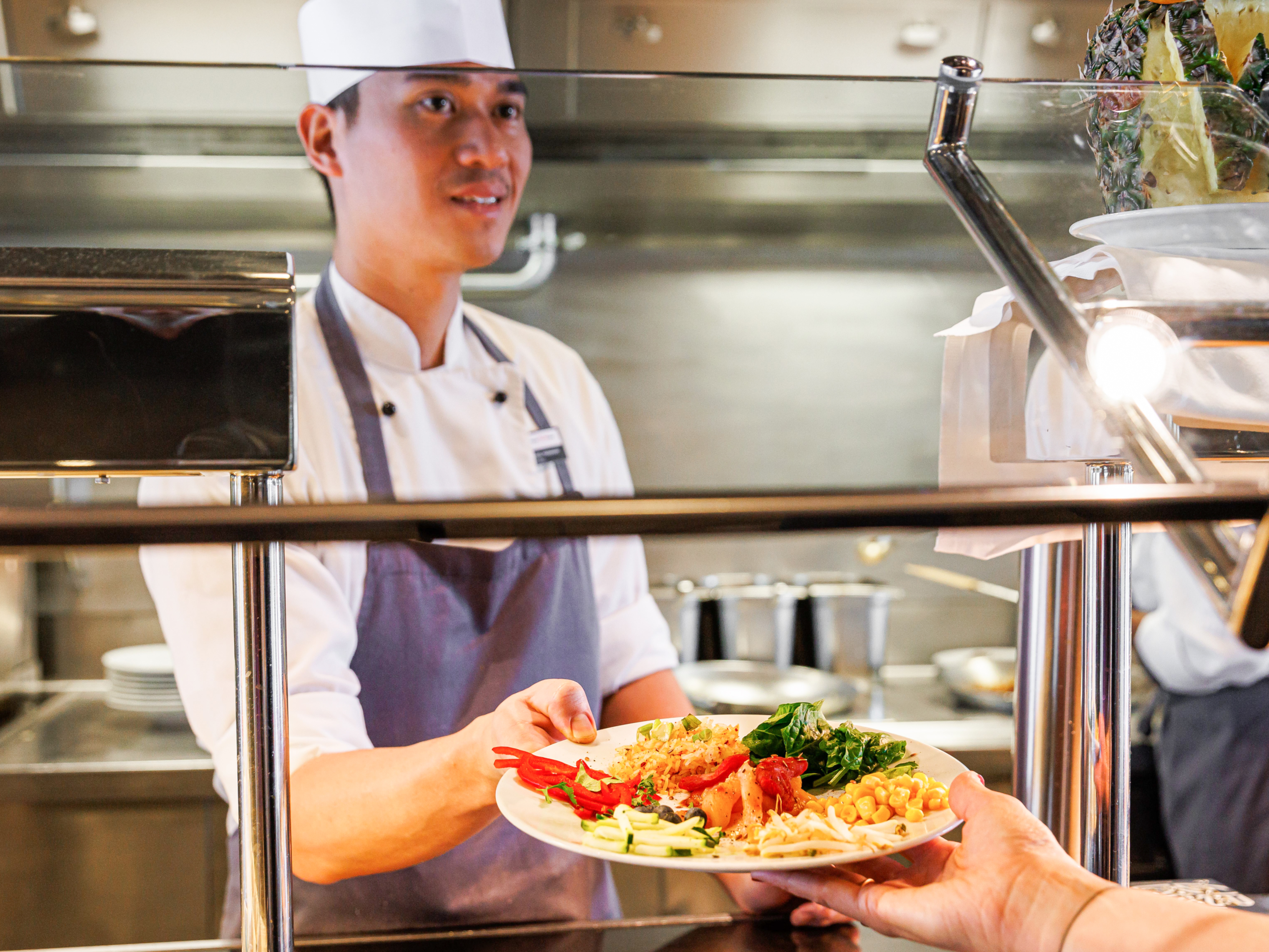 Vegetarisches Angebot an Bord Vegetarisches Angebot an Bord