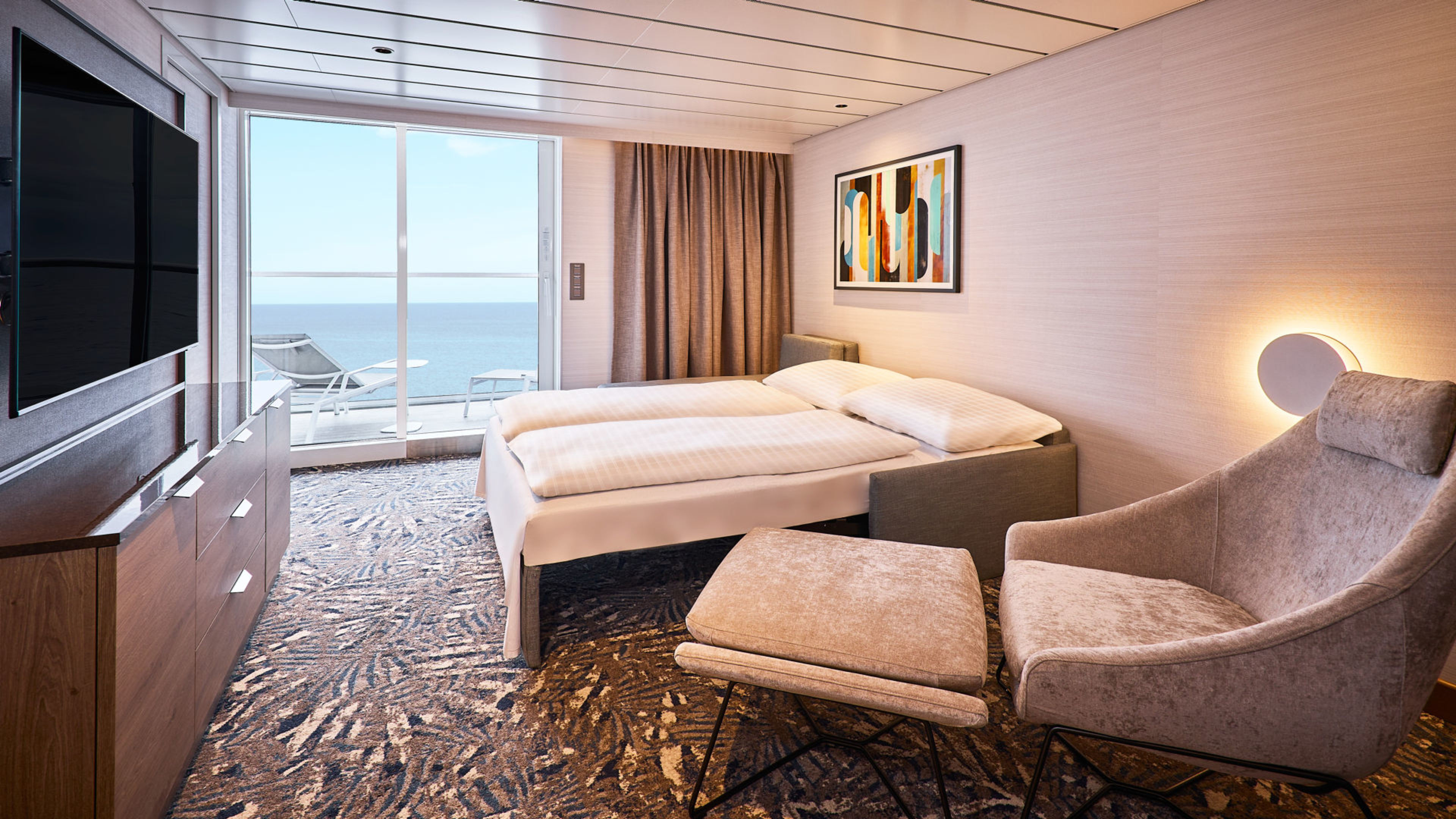 Weitblick Suite auf der neuen Mein Schiff Relax Weitblick Suite auf der neuen Mein Schiff Relax