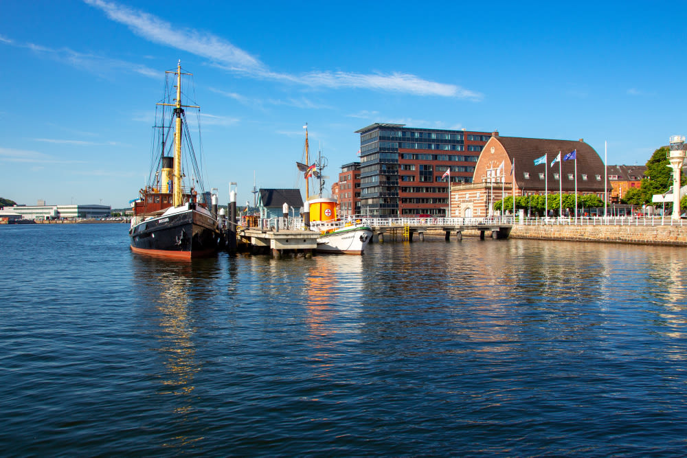 View on boats in Kiel