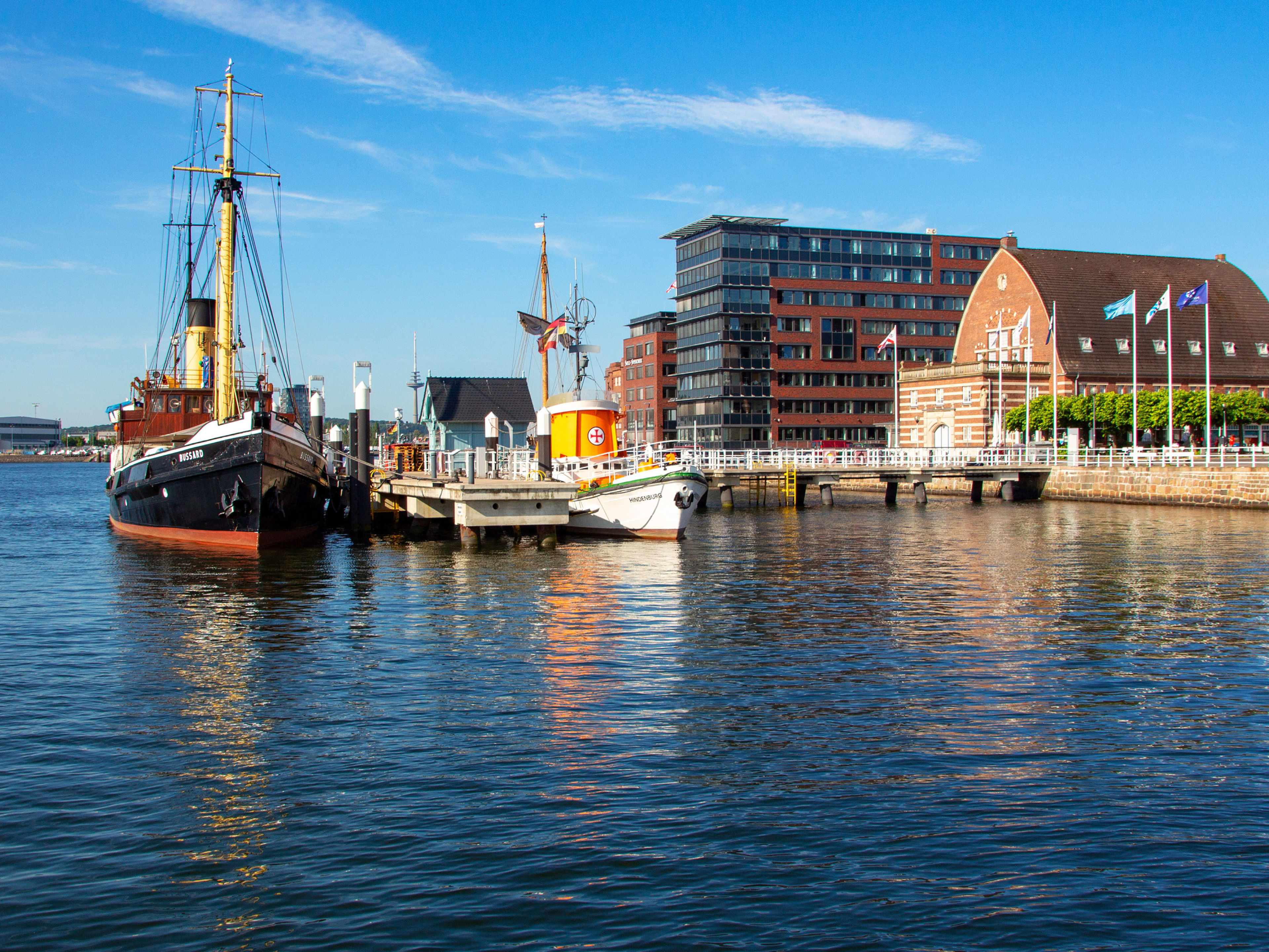 Kiel Blick auf Schiffe in Kiel