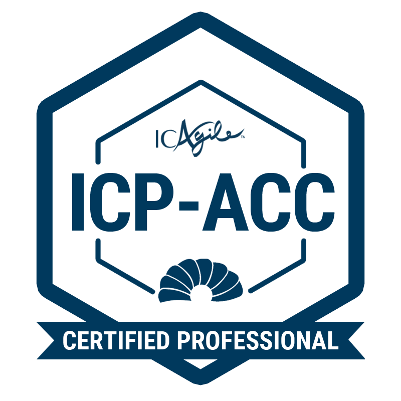 Badge for ICAgile Certified Professional - Agile Coaching (ICC-ACC)