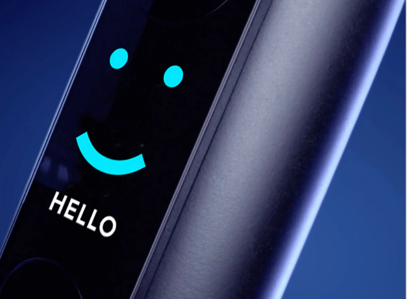 A face on the io toothbrush 