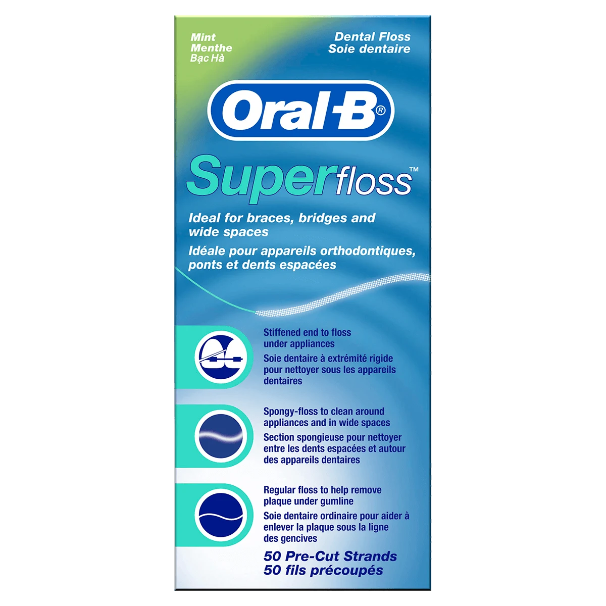 Superfloss for Braces, Bridges and Wide Gaps 