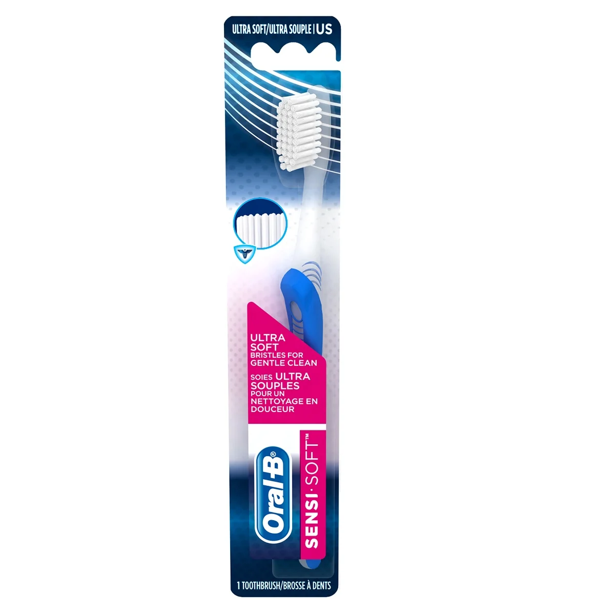 Extra Soft Toothbrush, Ultra Soft-bristled Adult ToothbrushBristle Good  Cleaning Effect for Sensitive Teeth Oral Gum Recession