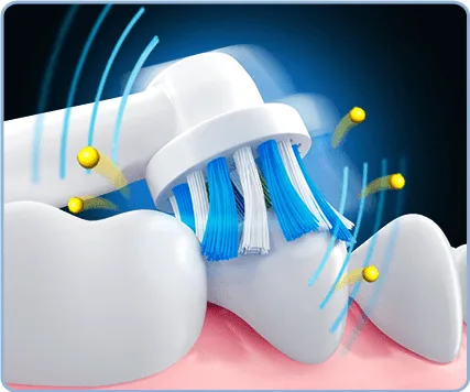 16 Degree Angle Cleans Deep Between Teeth 