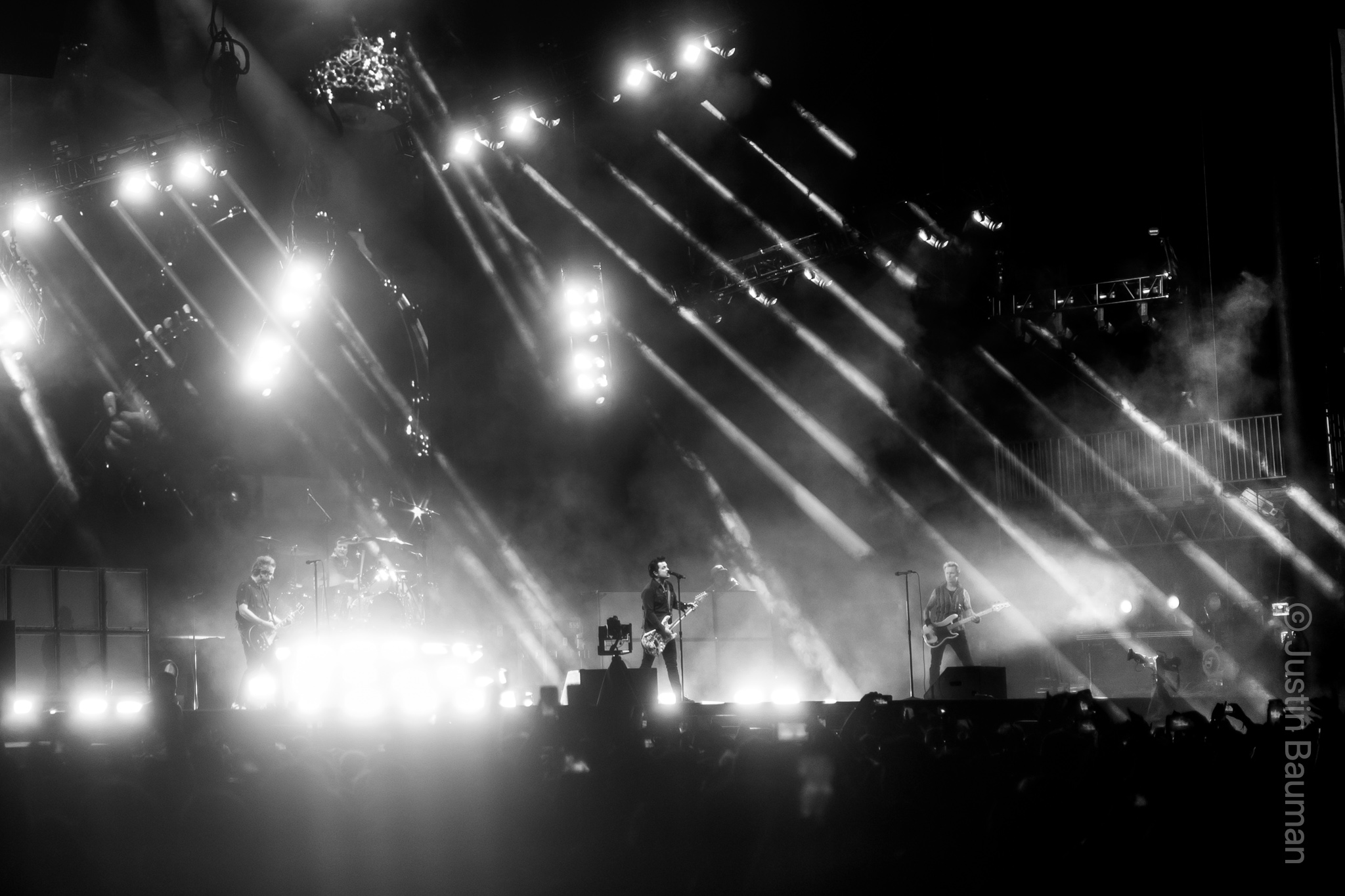 Green Day at Life is Beautiful 2021 in black and white