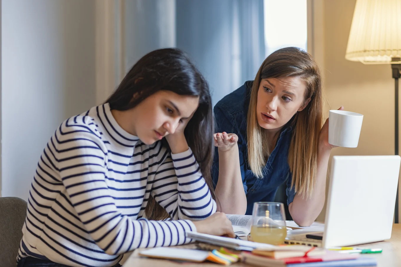 mom and daughter arguing