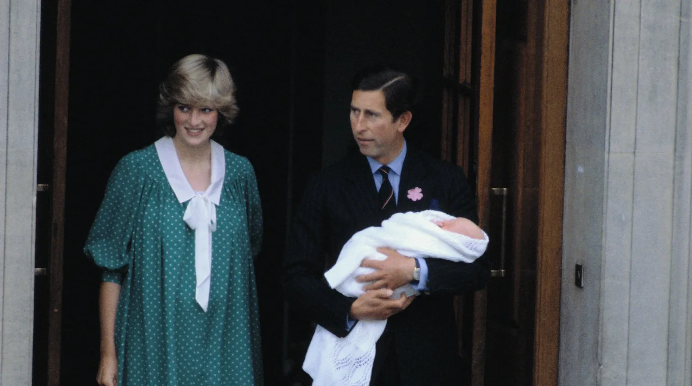 Princess Diana with baby Prince William