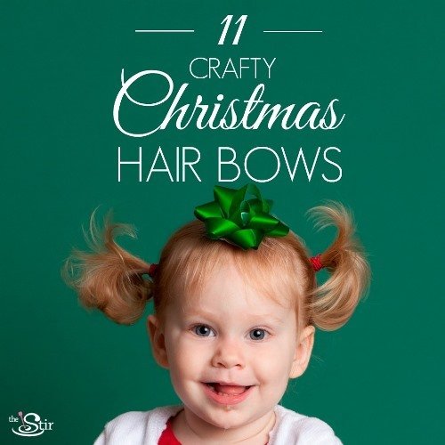 christmas hair bow baby