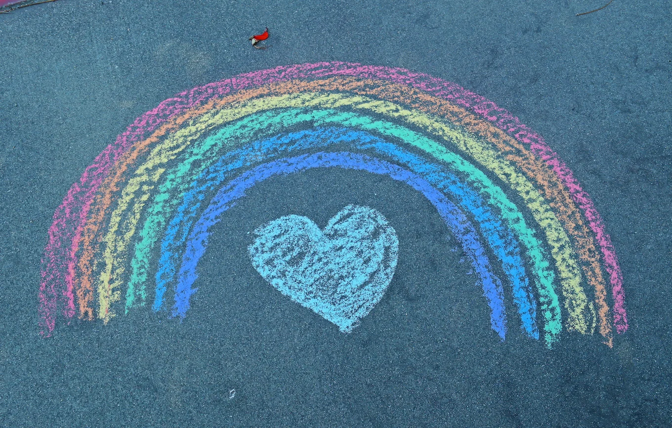 sidewalk chalk drawing