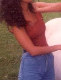 woman before implants