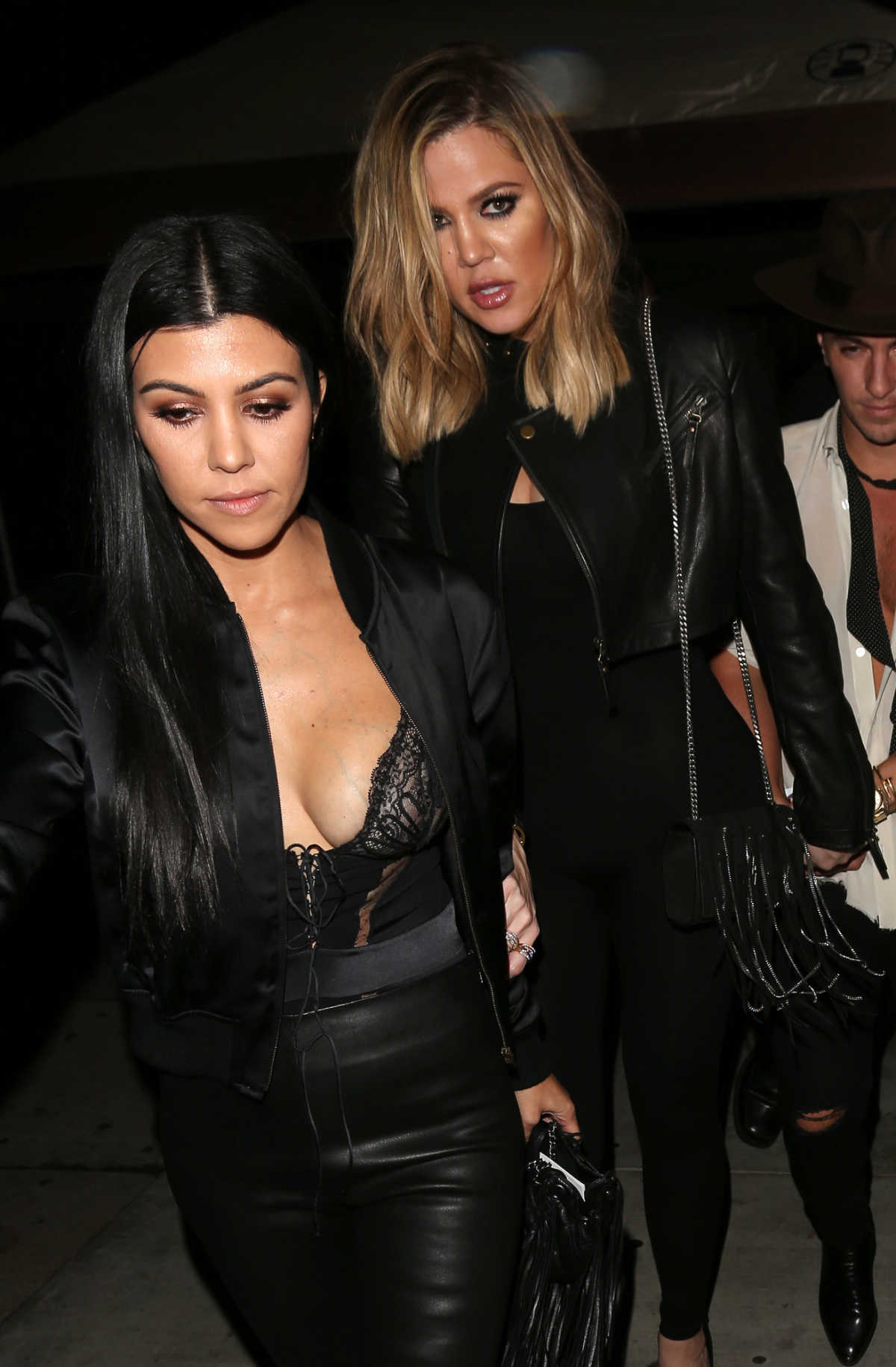 Koutney Kardashian accidentally flashes heart shaped nipple covers as she  joins chic sister Kendall Jenner for dinner at Craig's in West Hollywood