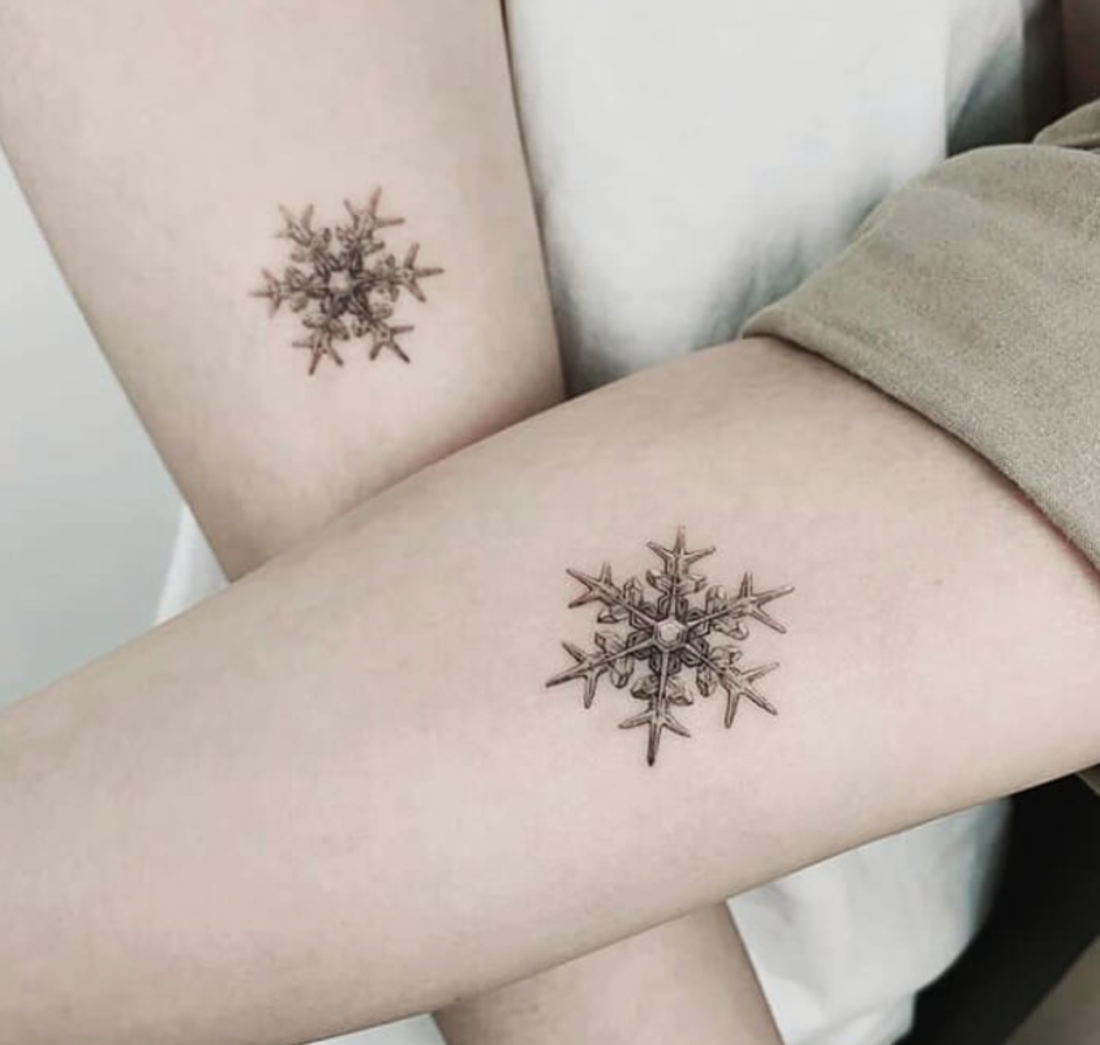 Ink It Up Trad Tattoos Blog — Snowflake, key & autumn leaves #tattoo artist?