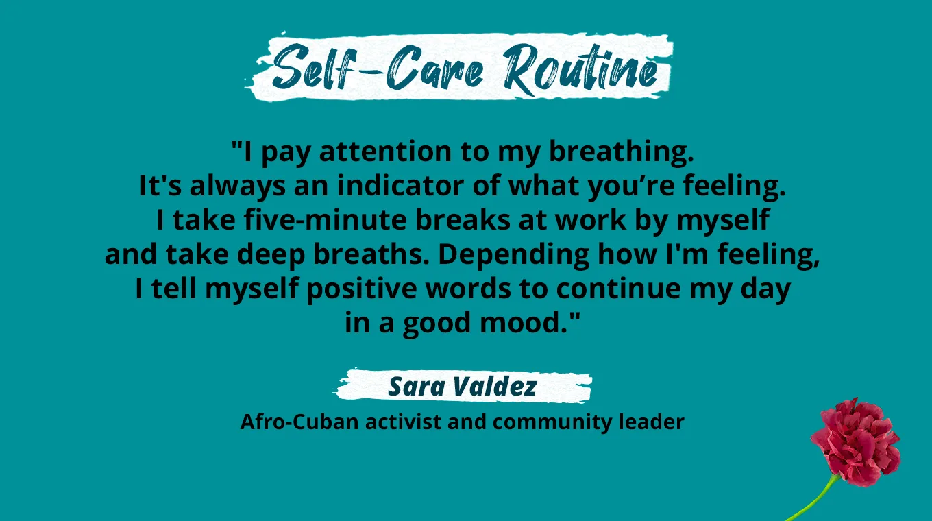 sara valdez self care