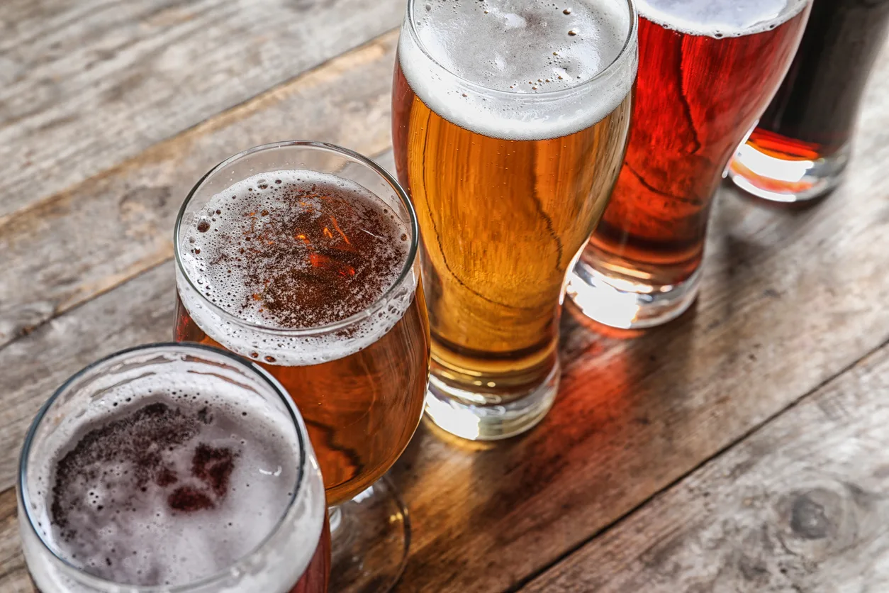 Beer on a table