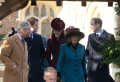 prince charles, duchess camila, prince harry, prince william, kate middleton walking