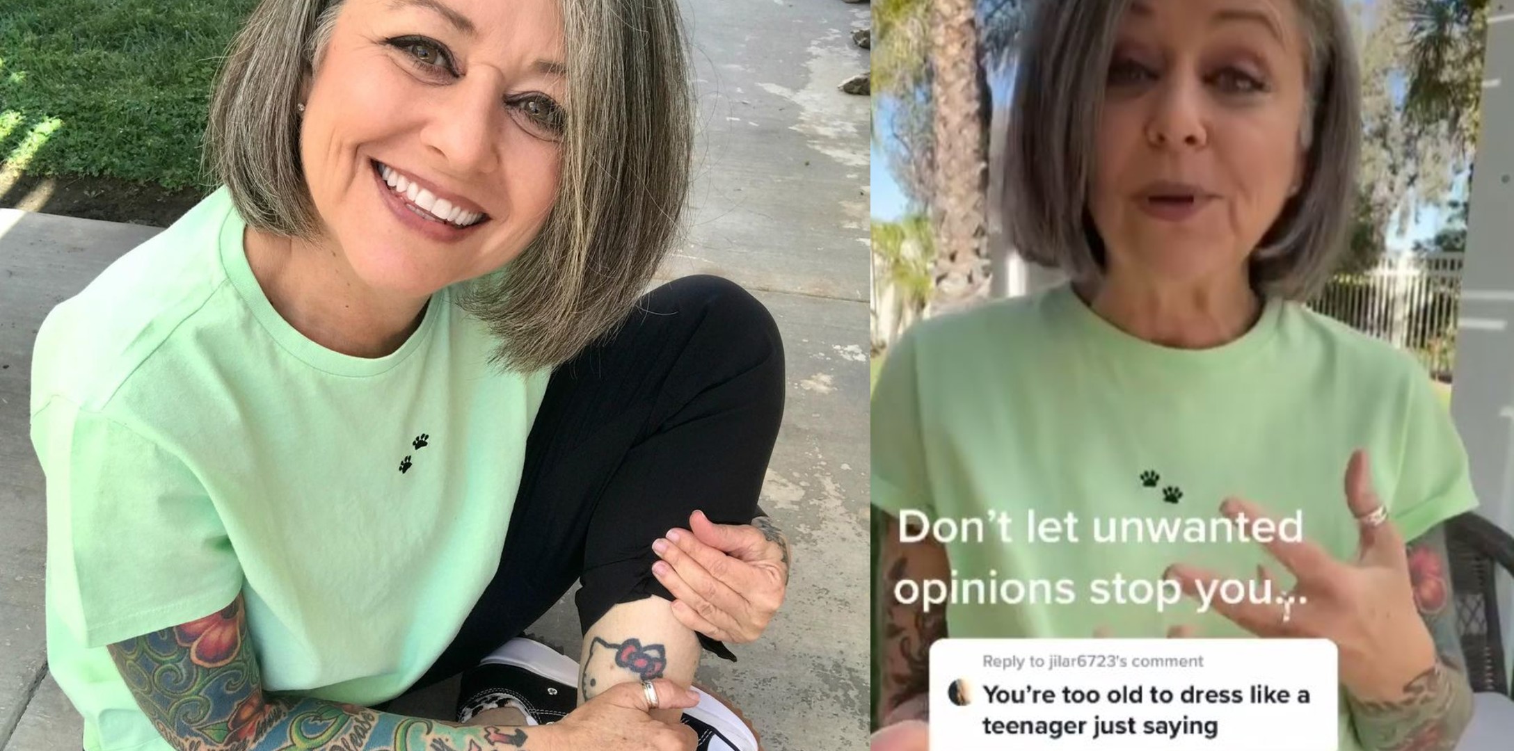 Woman In Her 50s Gets Told She's “Too Old To Dress Like A Teenager” –  Responds With Her Outfit