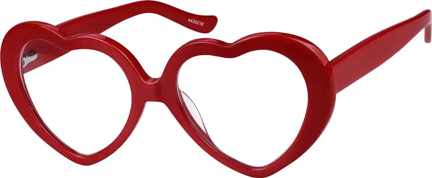 heart-shaped glasses