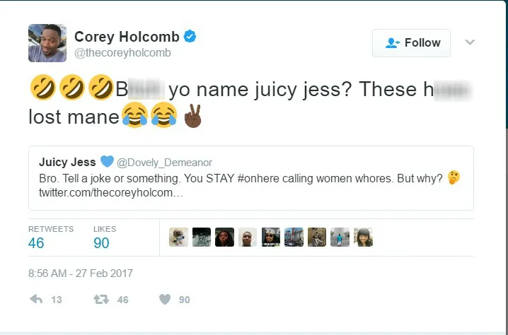 Corey Holocomb tweet