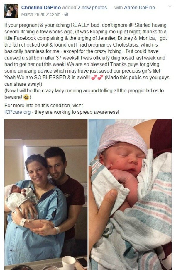 Mom Warns Itching While Pregnant Could Mean Danger for Baby