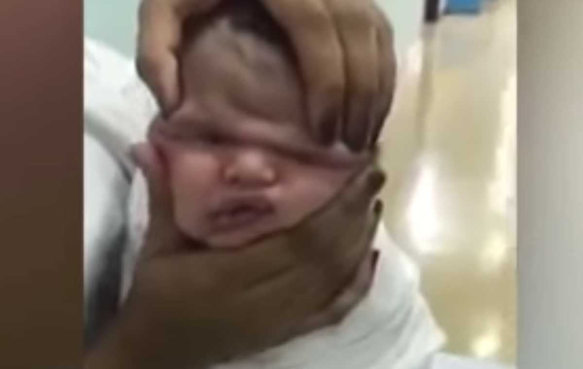 Squished baby shop doll head