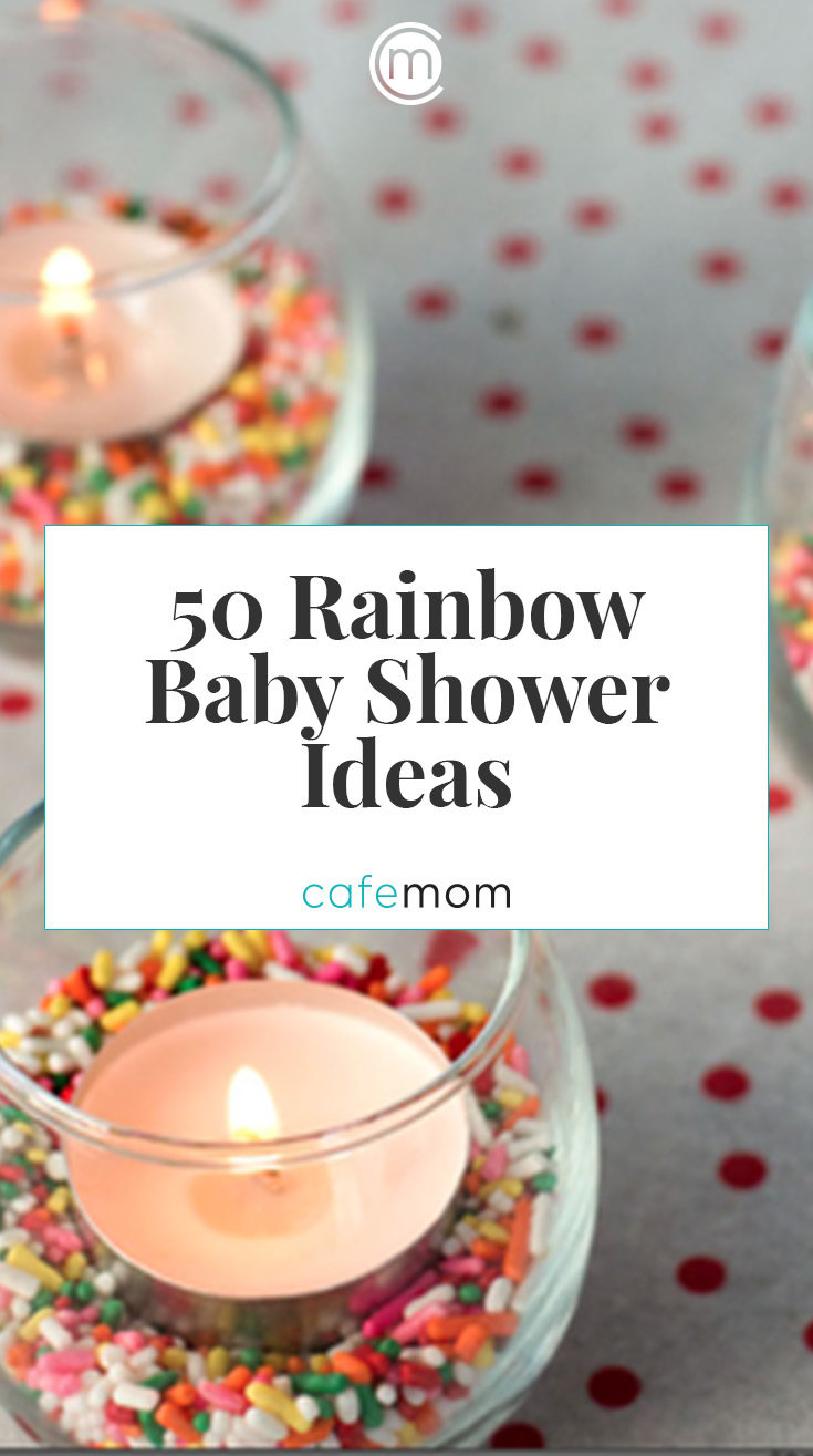 rainbow baby themed baby shower