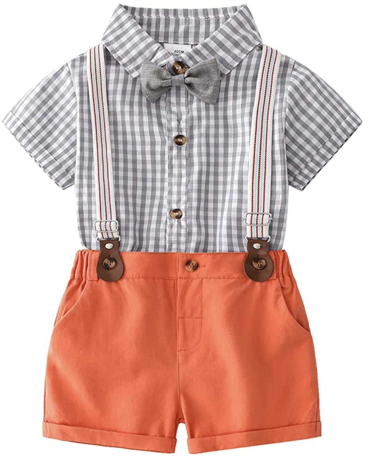 Shorts, Suspenders, and Bowtie Baby Set