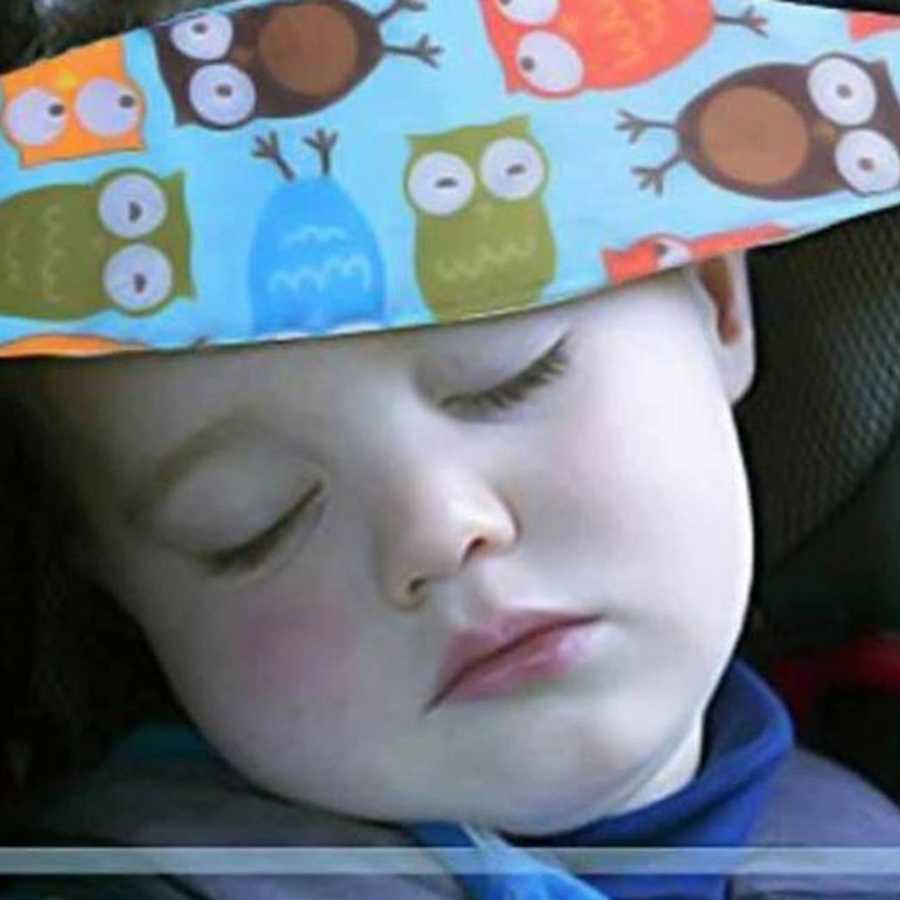 Baby car top seat sleep support