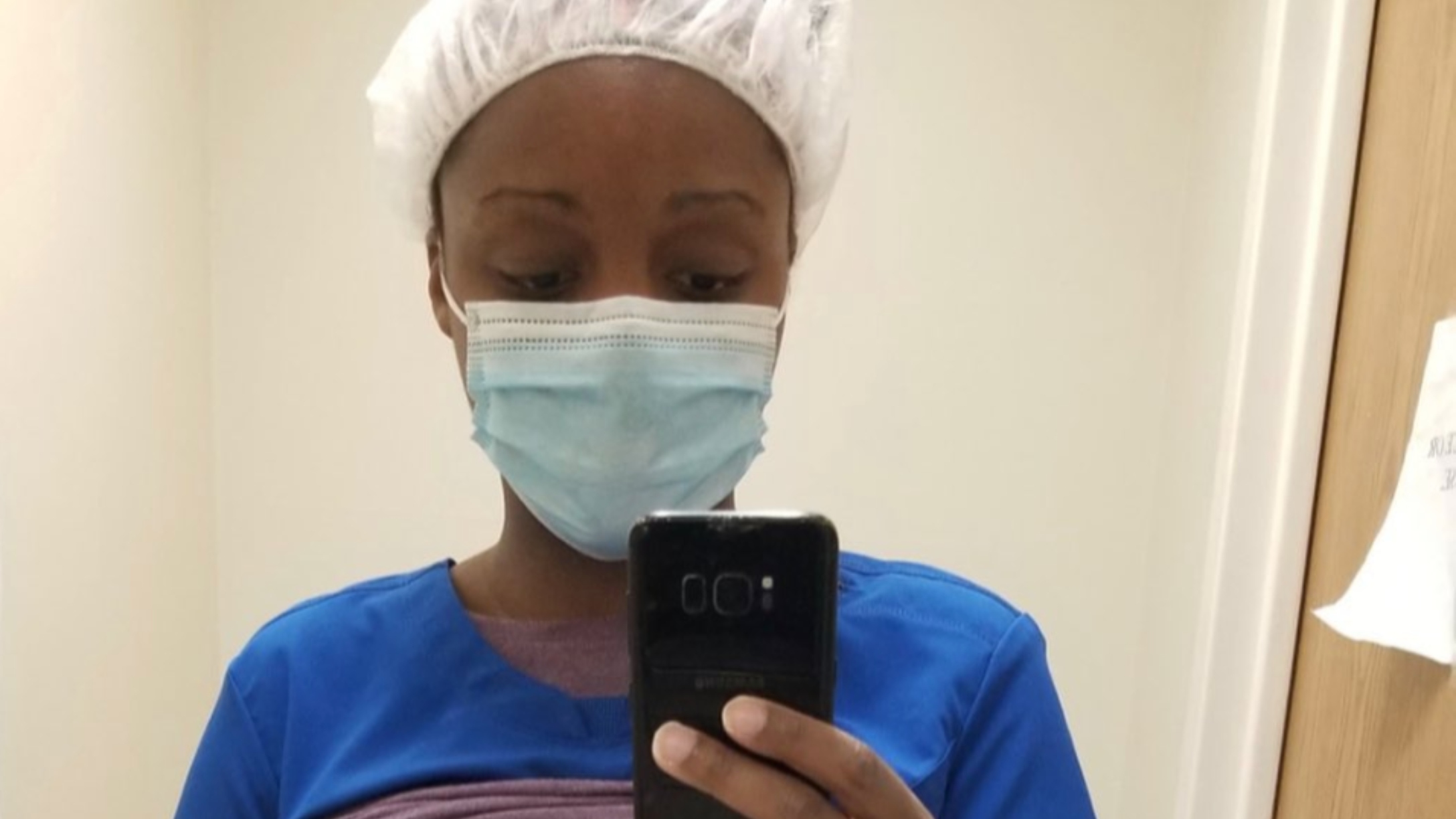 Candid Selfie Shows the Exhausting Reality of Being a COVID Nurse