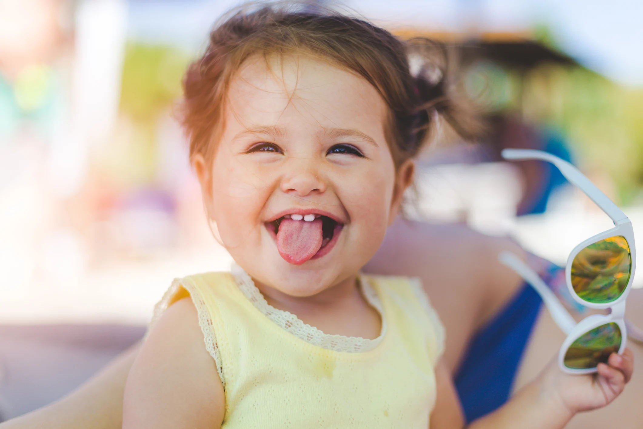 toddler with sunglasses