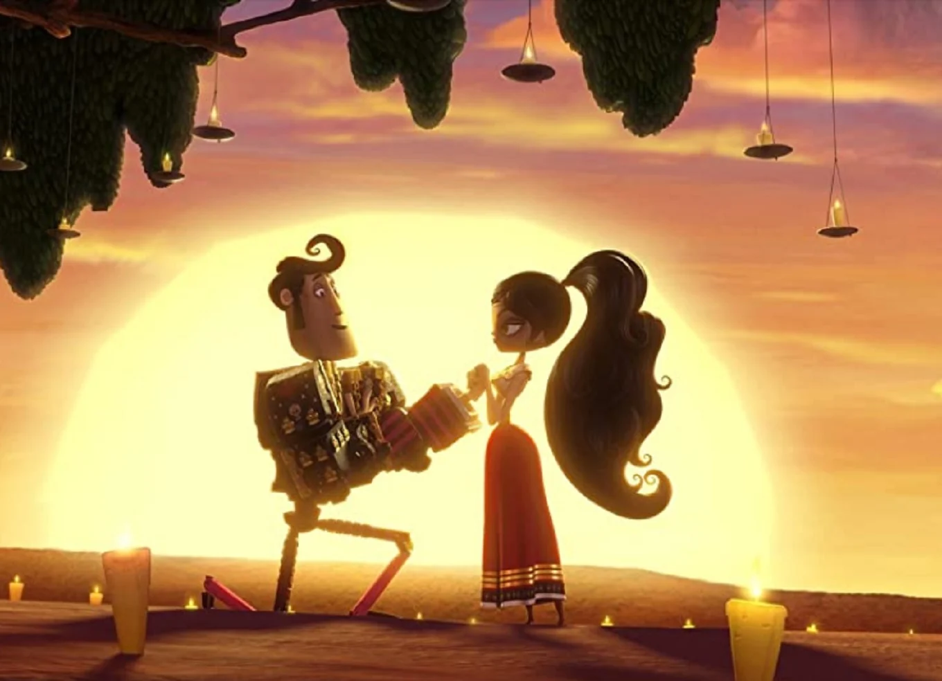 Diego Luna and Zoe Saldana in The Book of Life (2014)