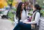 Women talking on a park bench-placeholder