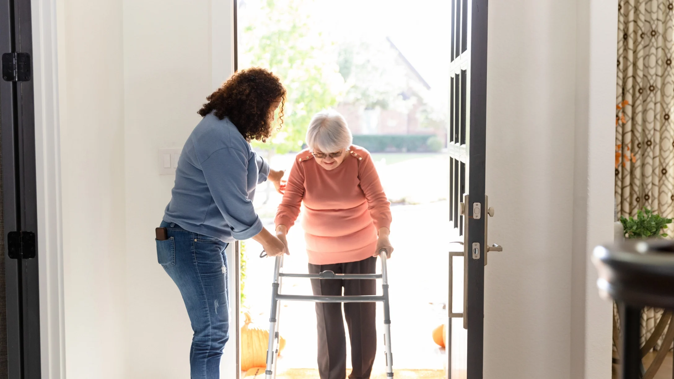 woman with walker