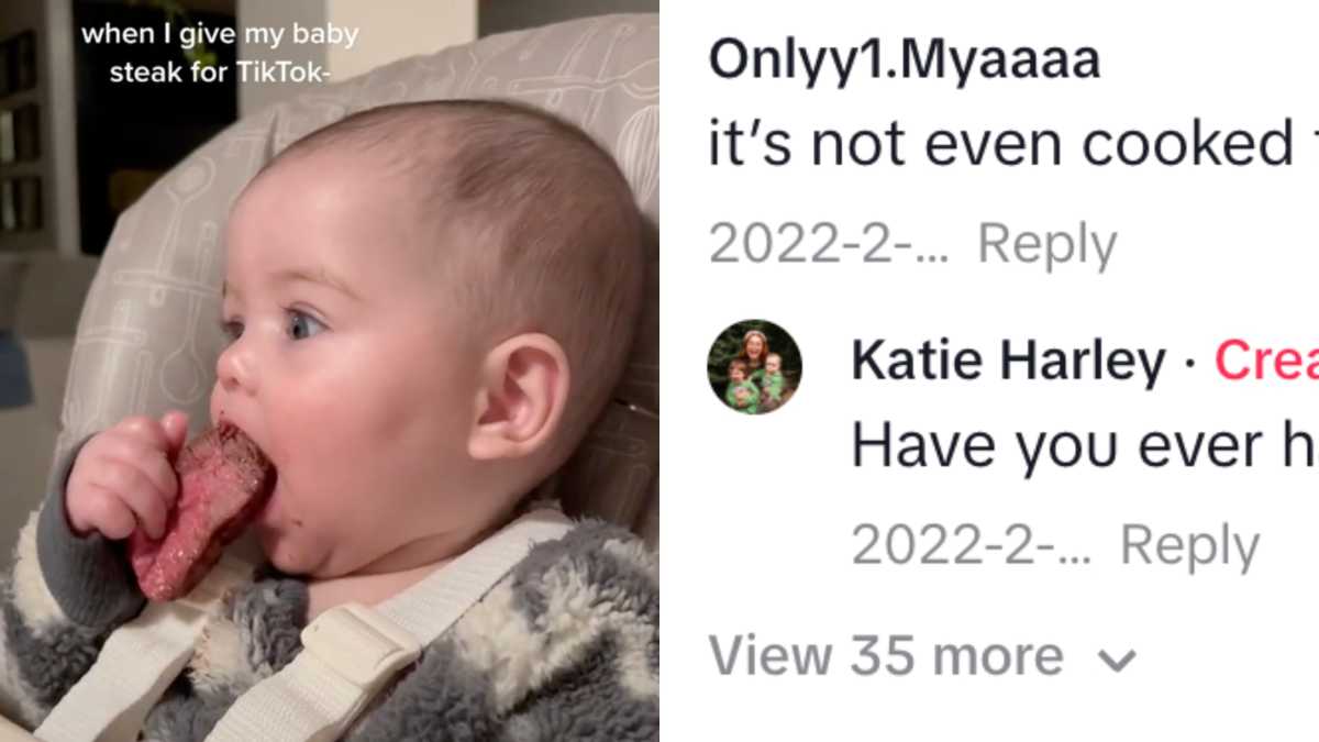 Mom Faces Backlash Over Feeding Her 6-Month-Old Baby Rare Steak ...