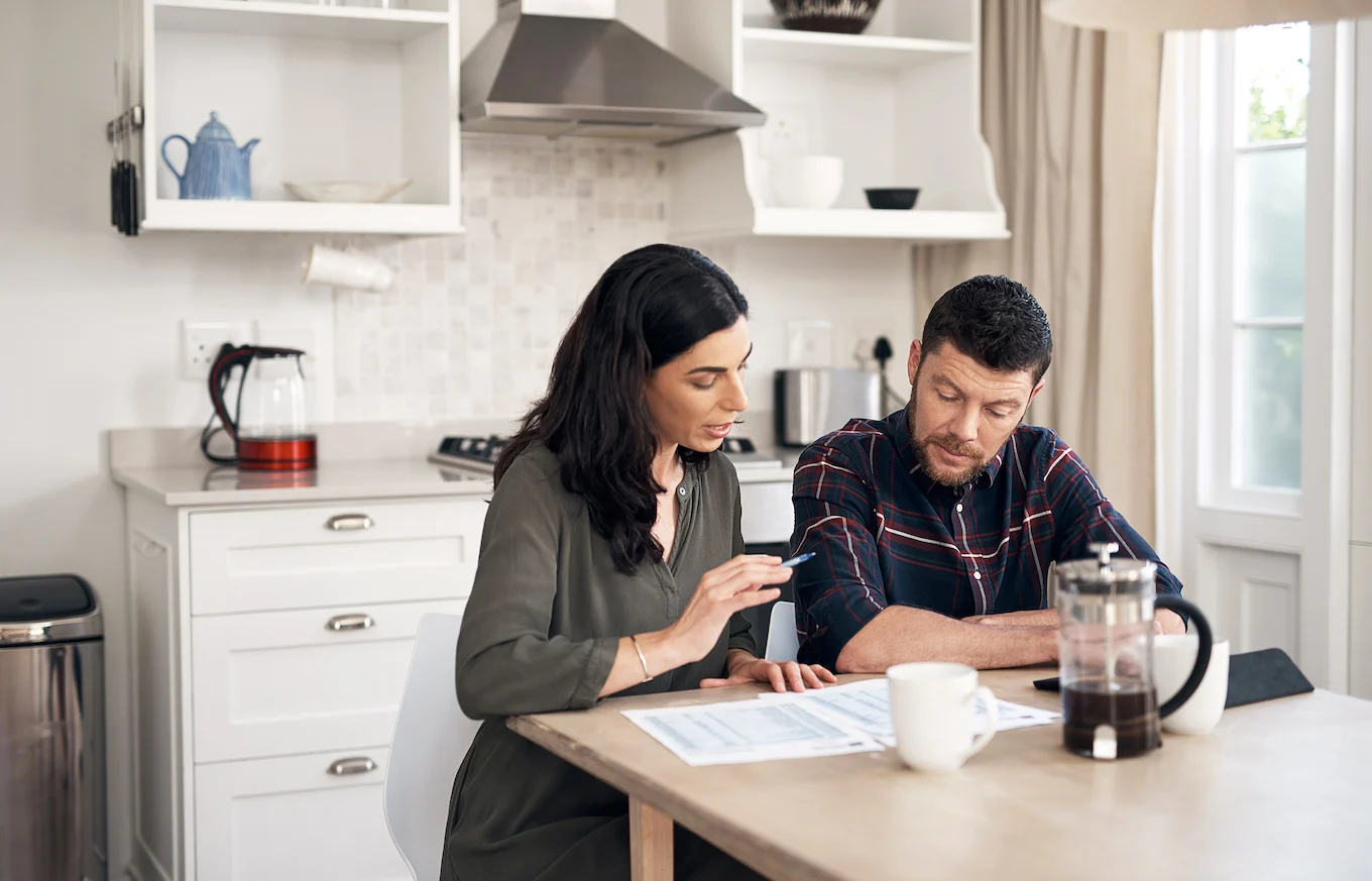 couple going over finances