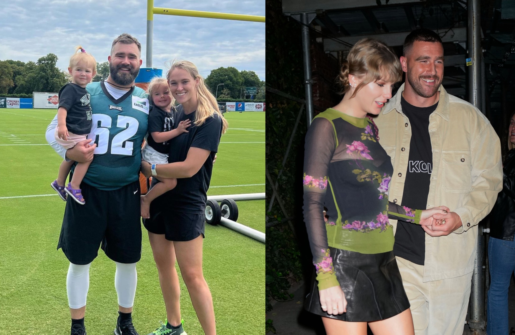 Jason Kelce's wife denies setting up Travis Kelce over Taylor