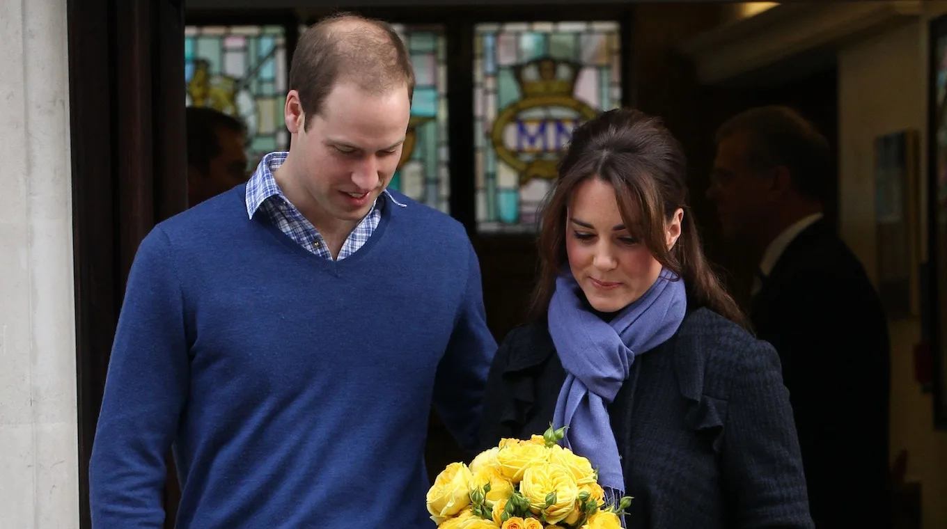 Kate Middleton and Prince William at the hospital