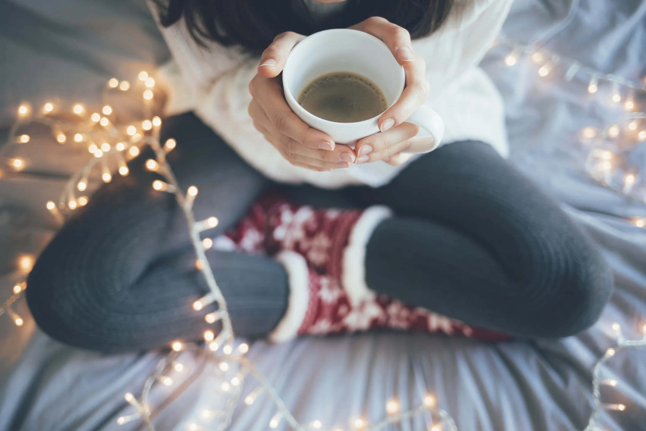 mom relaxing during holidays