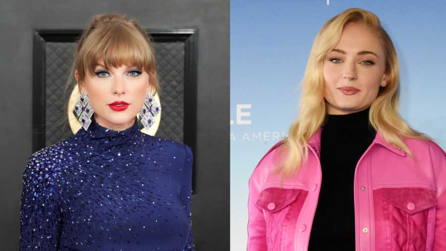 Taylor Swift Walked Arm-in-Arm with Sophie Turner in a Long Denim Jacket