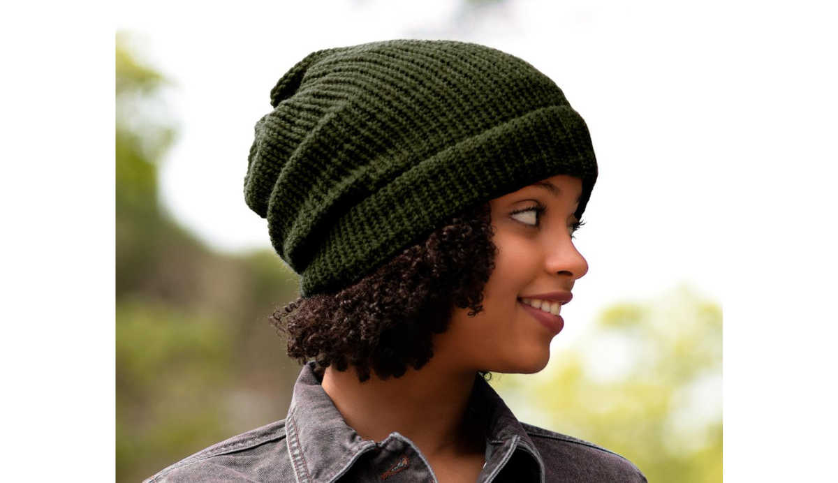 Image of Beanie for short curly hair