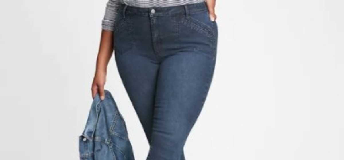 ALLEGRACE Plus Size Skinny Pants with High Waist & Pockets