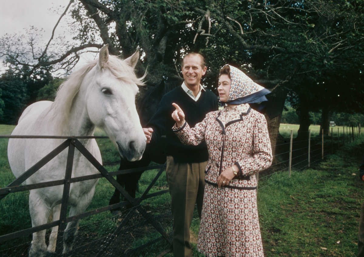queen elizabeth and prince philip with horse