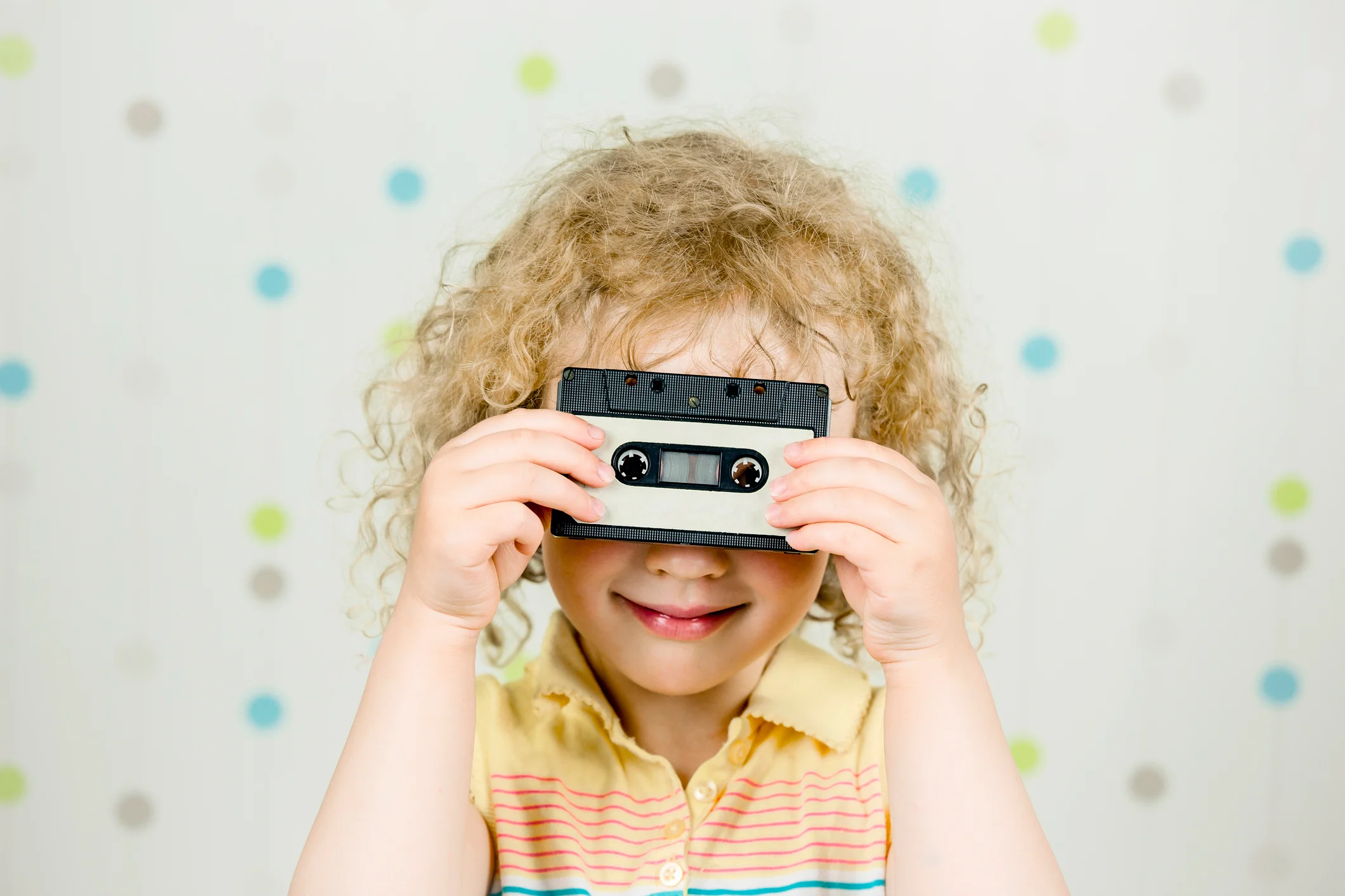 kid with cassette