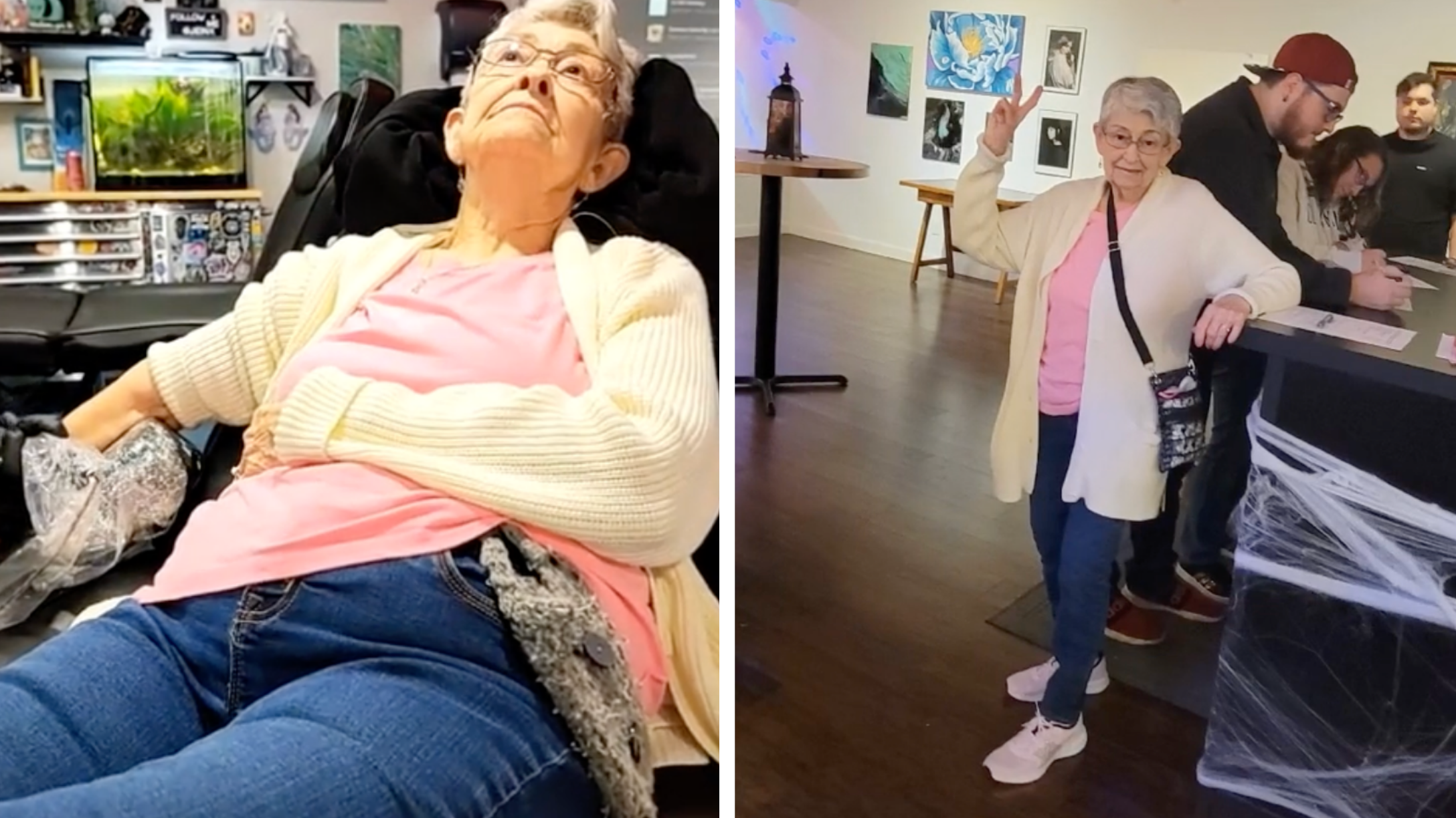 Grandma shows off first tattoo at age 86  Mirror Online
