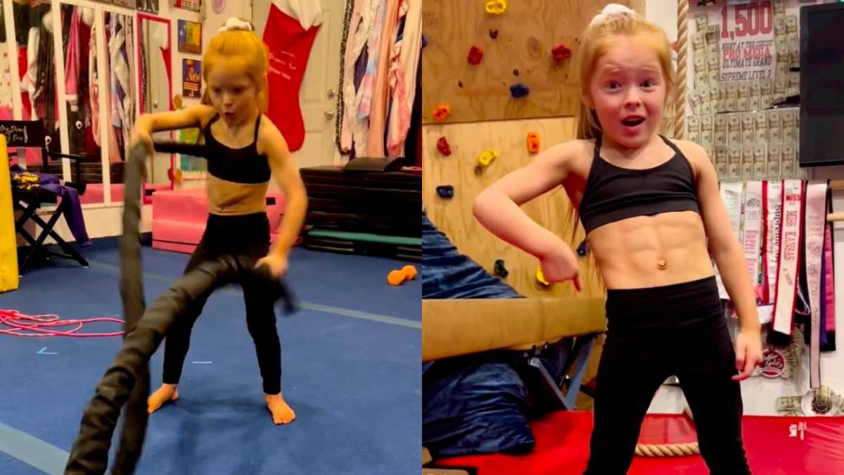 7-Year-Old Gymnast & Pageant Girl Has the Most Insane Six-Pack Abs